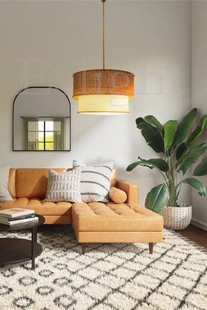 Redro Wicker Einzel-Pendelleuchte Kronleuchter Eh02