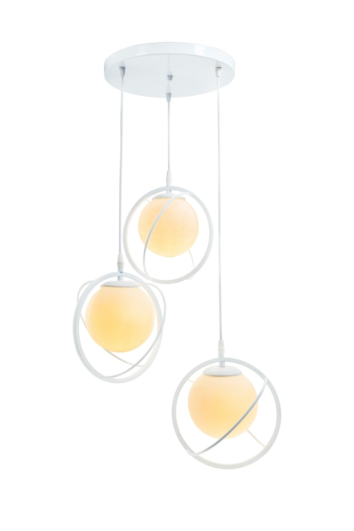 World 3 Piece Tray. White Chandelier With Glop White Color Glass. Living Room, Kitchen, Teenager, Room, Bedroom, Store