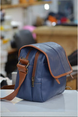 Handy Unisex Navy Blue Tobacco Messenger Bag, Briefcase, Travel Bag with Zipper Cover