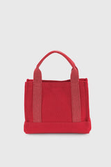 Women's Red Canvas Tote Bag 232