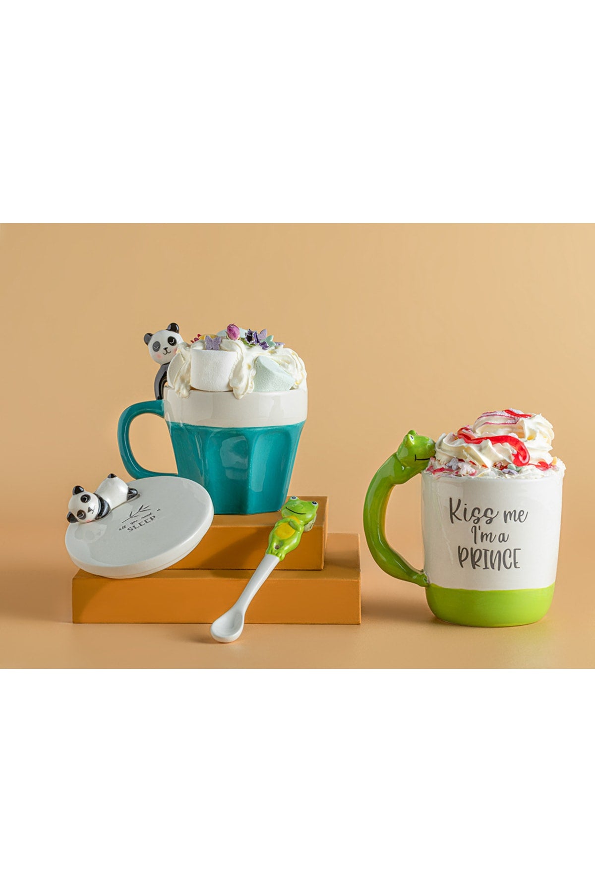 Popsy Frog Dolomite Mug 490 Ml Green