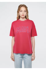 Logo Printed Pink T-Shirt Regular Fit / Regular Fit 1611193-70931 - Swordslife