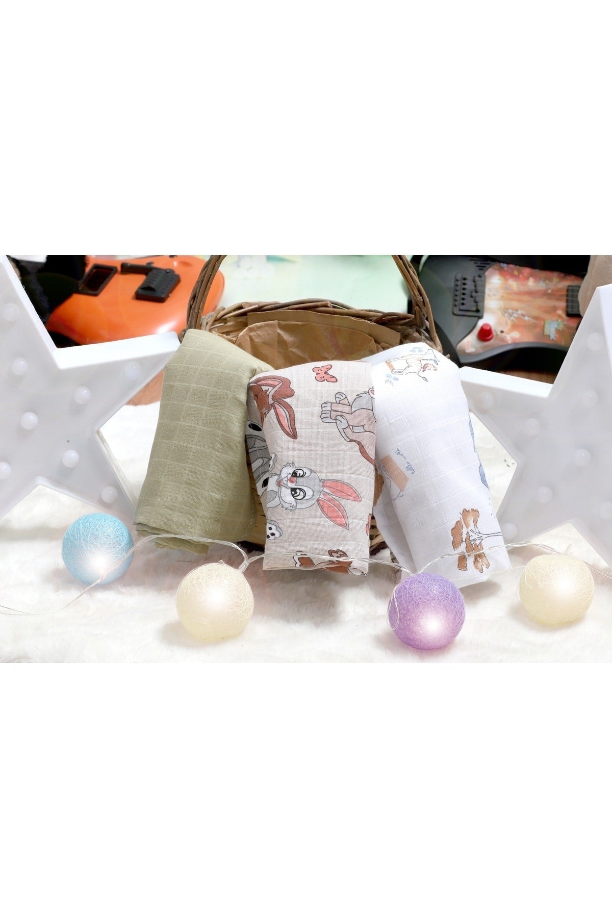 Muslin Baby Blanket 100% Cotton Multi-Purpose Muslin Baby Blanket 3 Pcs 75X75