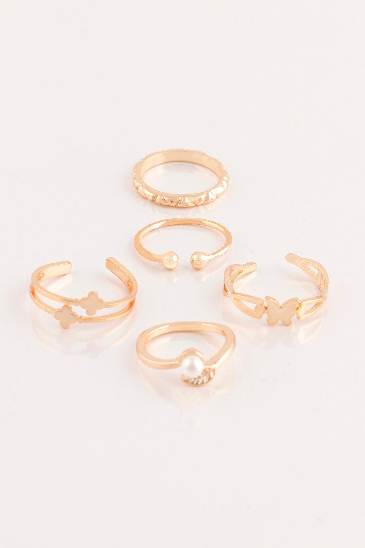 Butterfly And Leaf Figured Combination Ring Set 006 - Swordslife