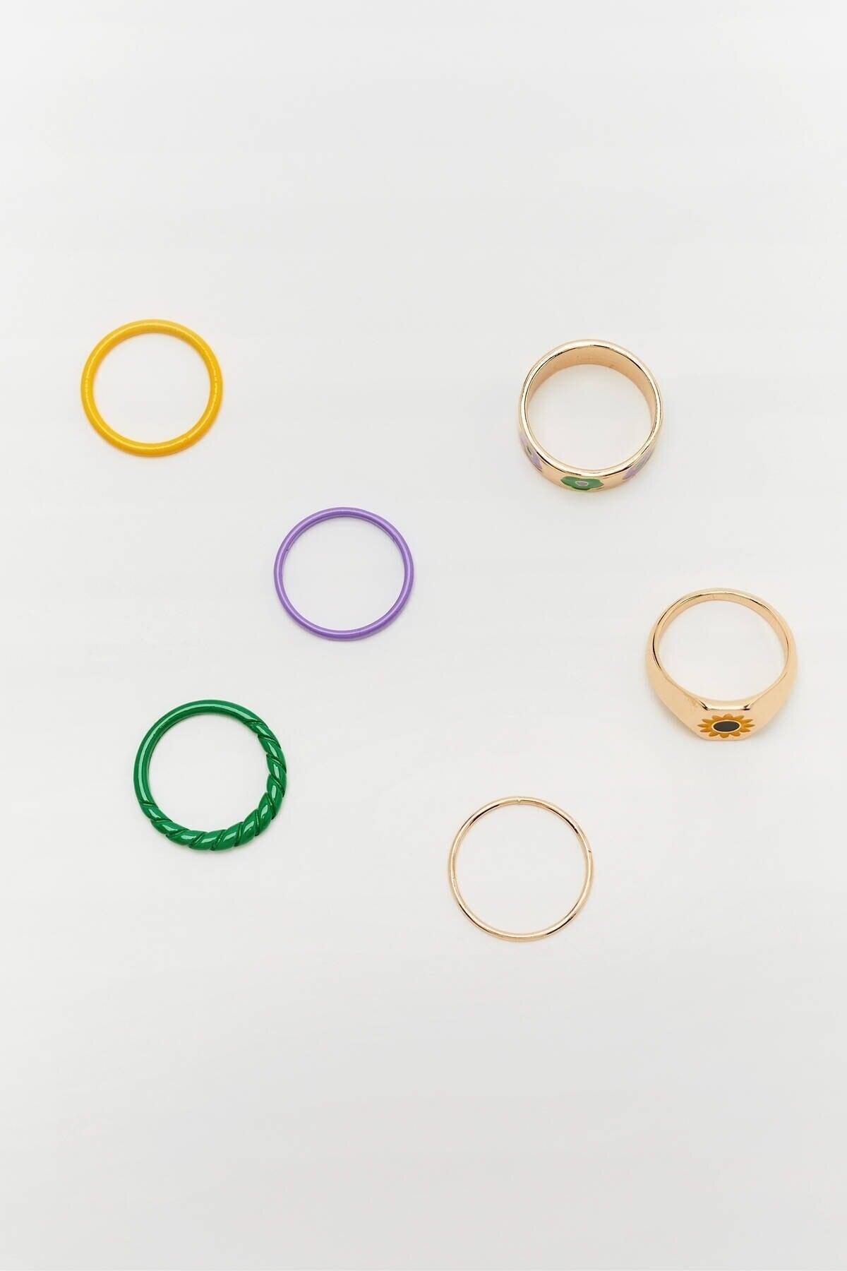 Set of 6 Enamel Rings 0601 - Swordslife