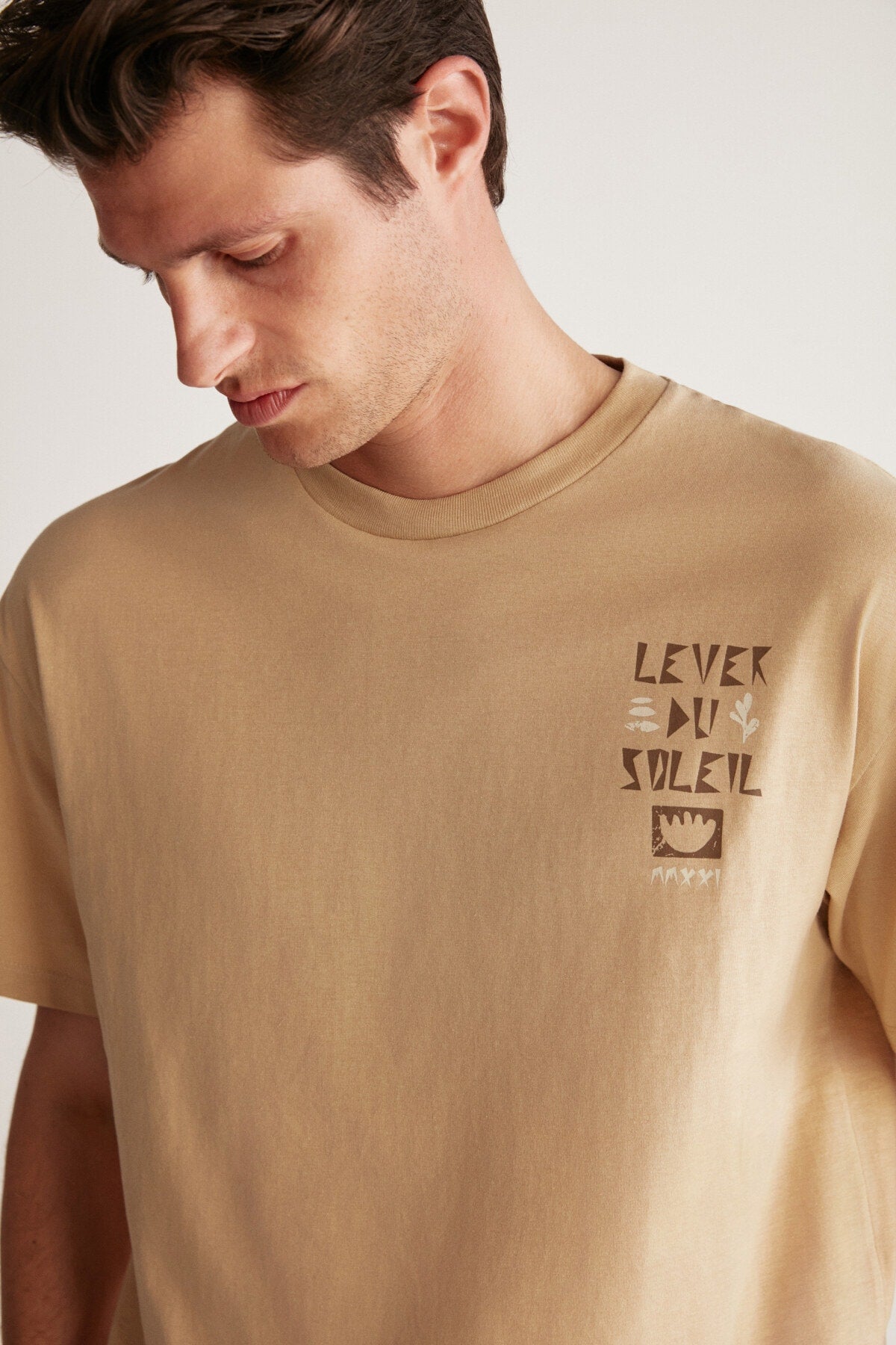Fınn Oversize Beige Single T-shirt