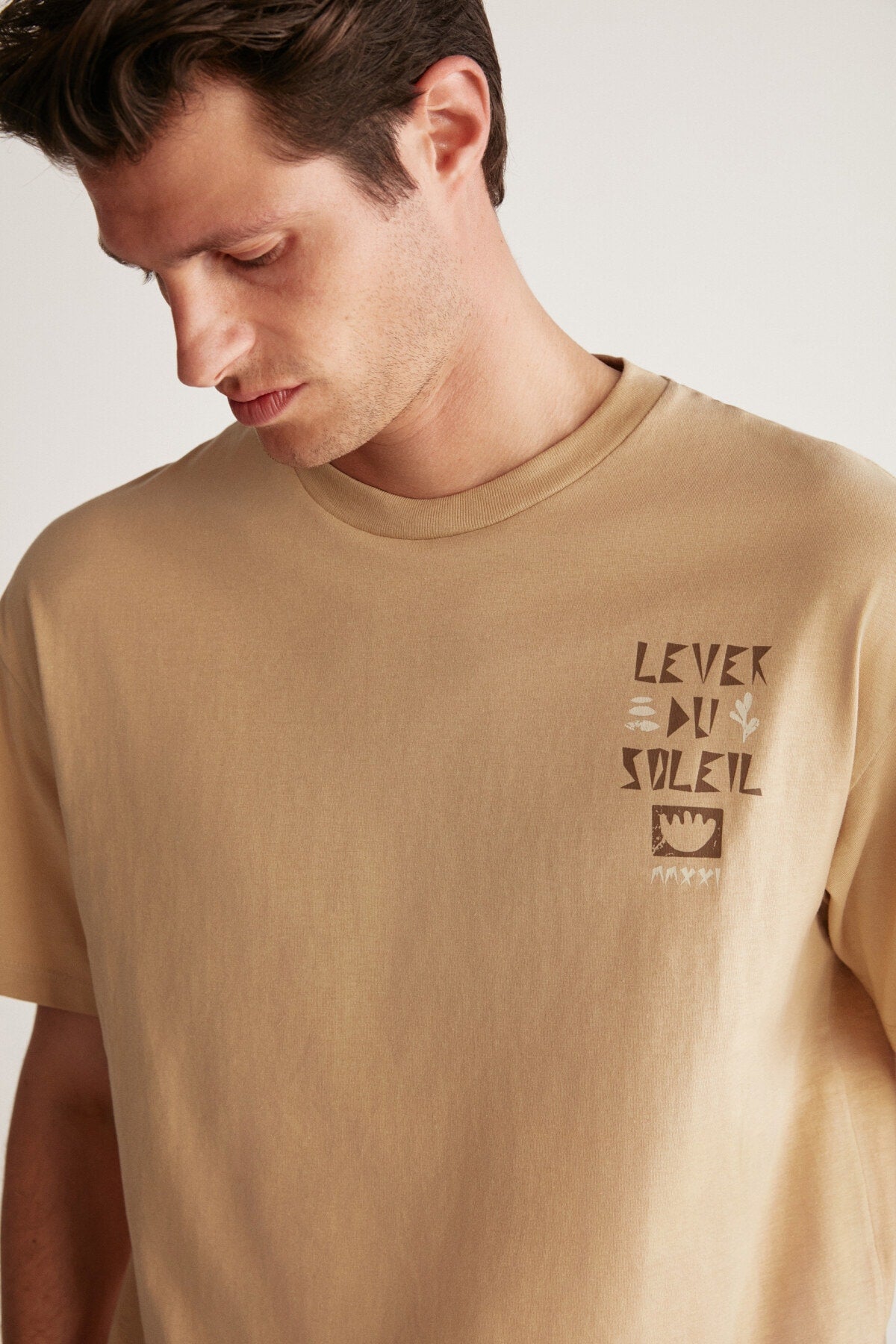 Fınn Oversize Beige Single T-shirt