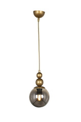 Infinite Single Chandelier Antiqued Smoked Glass
