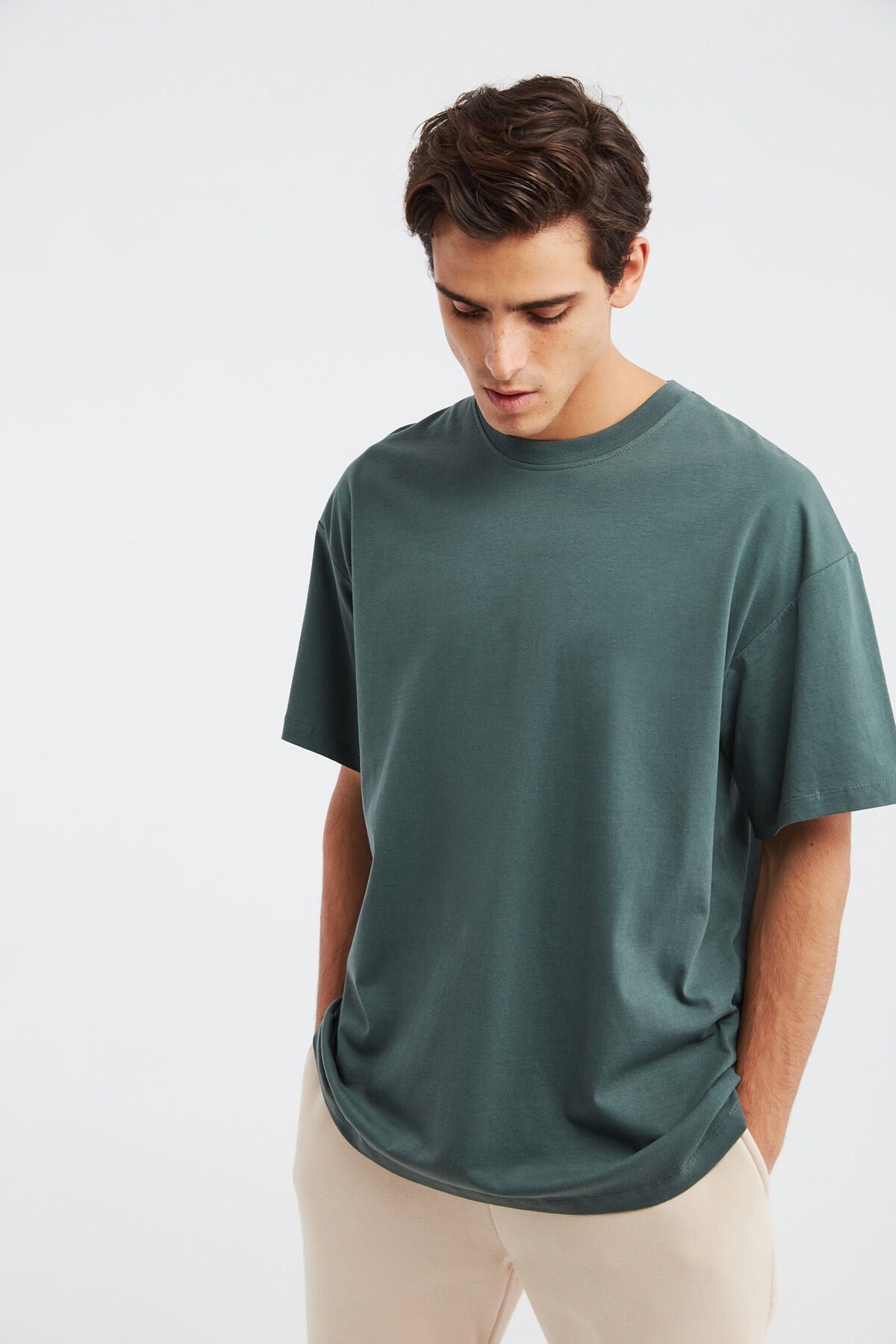 Jett Oversize Dark Green T-Shirt