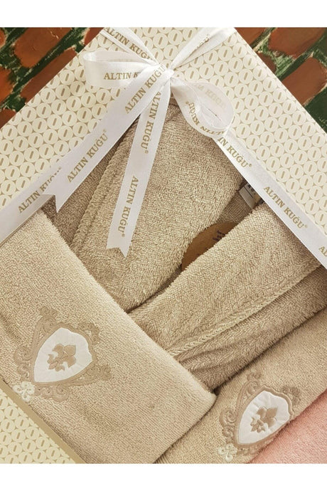 Wedding Family Bathrobe Set - Powder Beige - Swordslife