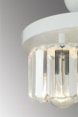 Lara 3-Piece White Yuv.Y-10 Crystal Stone Chandelier