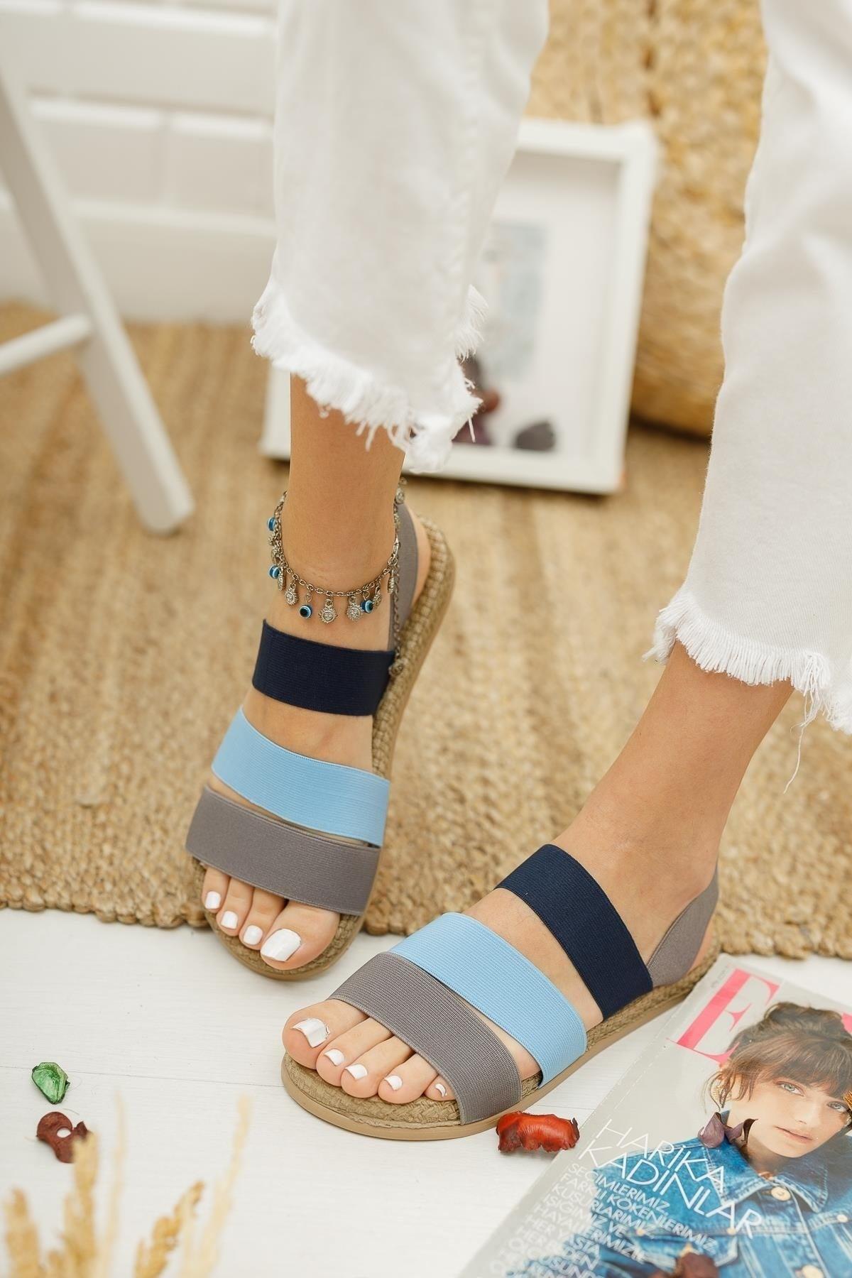 Striped Women's Sandals - Swordslife