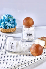 Glass Decorative Ball Lid Ear Chop And Cotton Jar 300 Ml - Swordslife