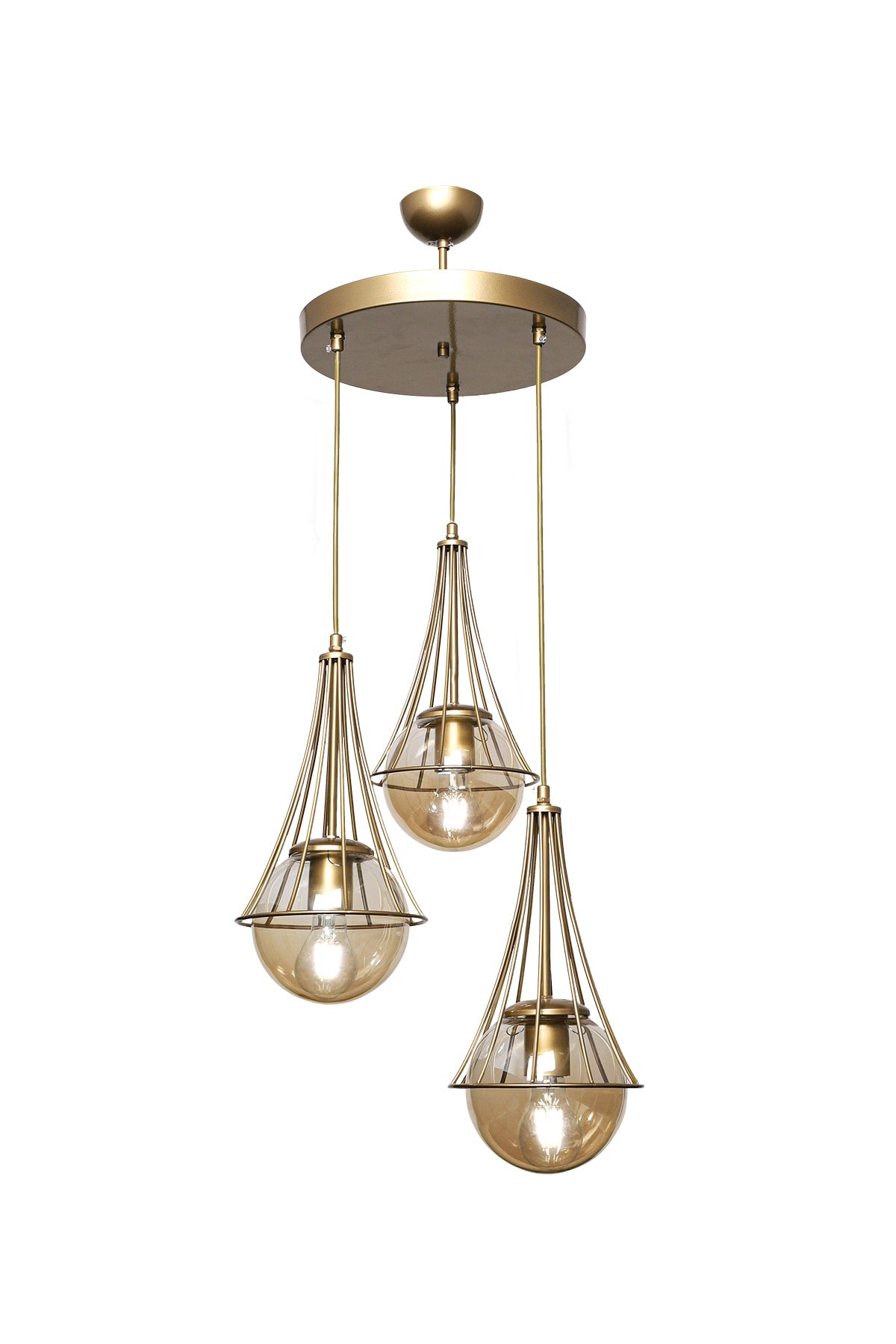 Lapis 3Rd Antique-Honey Glop Glass Chandelier