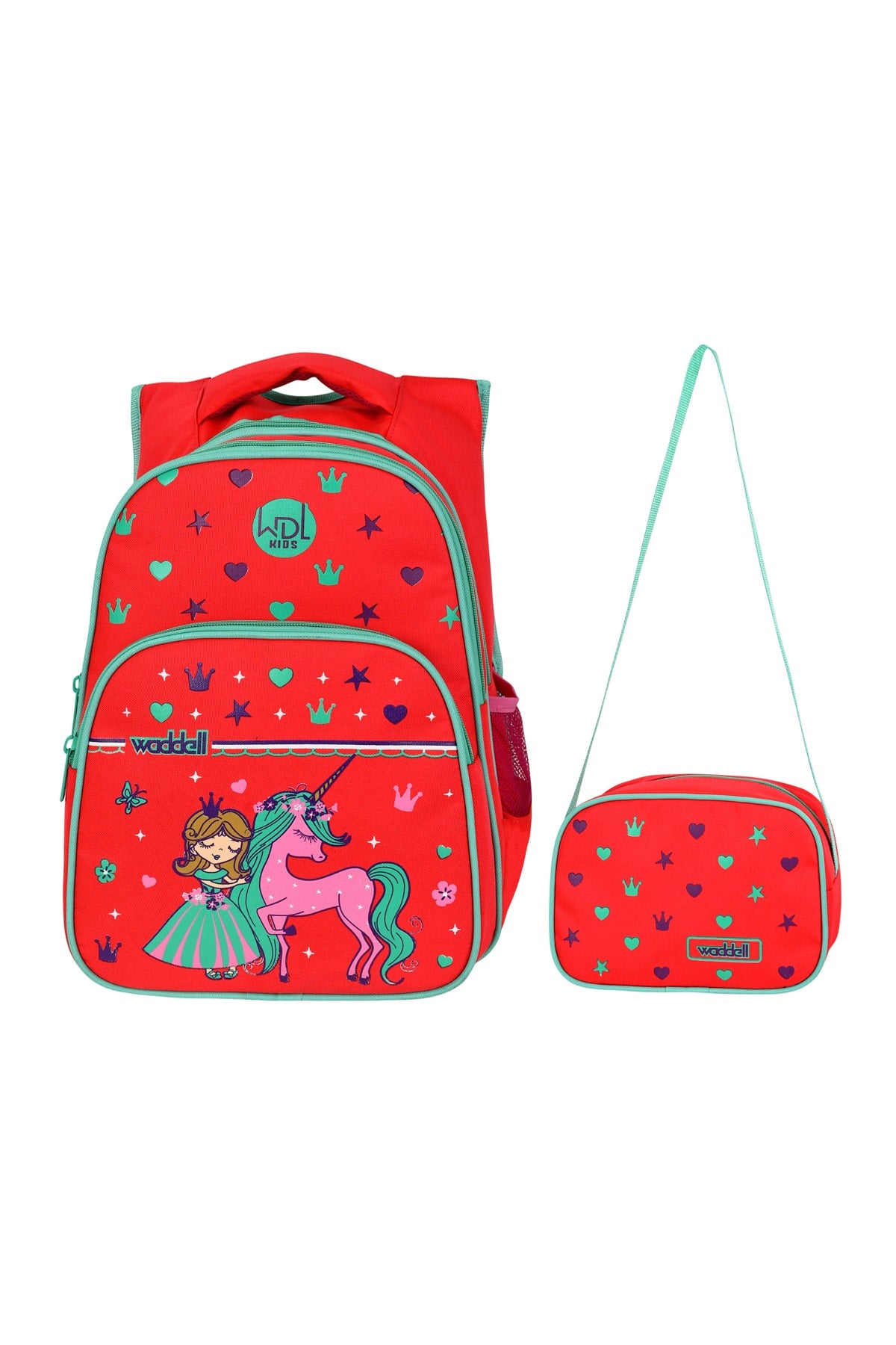 Licensed Coral Ballerina Pattern Primary School Backpack And Lunch Box