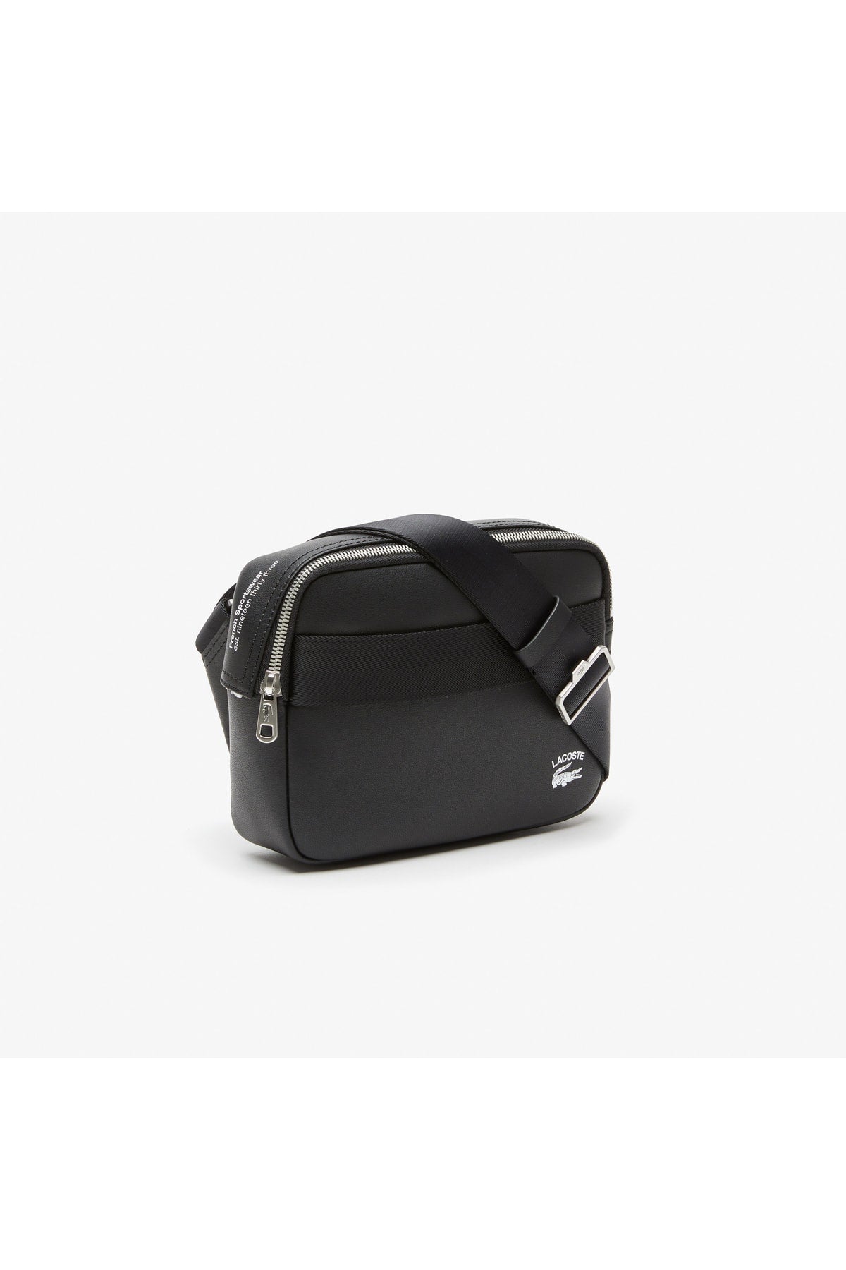Men's Leather Printed Black Messenger Bag