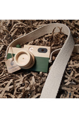 Wooden Toy Camera, Girl Boy 0 - 3 Years Old Gift Hanging Decorative Toy