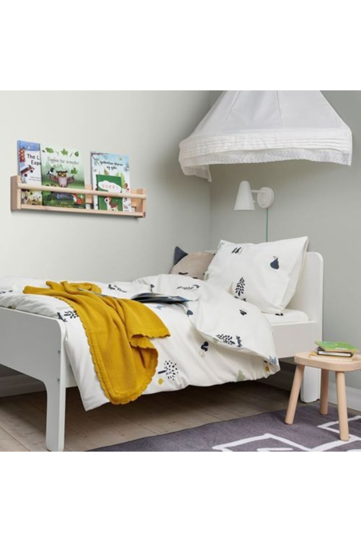 Single Child Duvet Cover Set Meridyendukkan White, Patterned-150X200/50X60 Cm-No Sheet