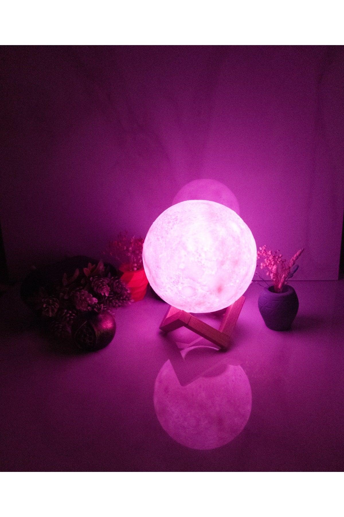 3d Moon Lamp Rechargeable Controlled RGB 16 Colors - Swordslife