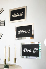 3d Patience Gratitude Pray Set of 3 26*16 Silver