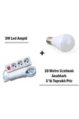 3w Led Bulb + 10 Meter Extension Switch