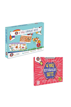 Age-appropriate activity and attention development set for 4-year-olds