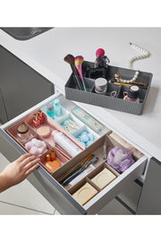 4-Compartment Drawer Organizer Practical Black