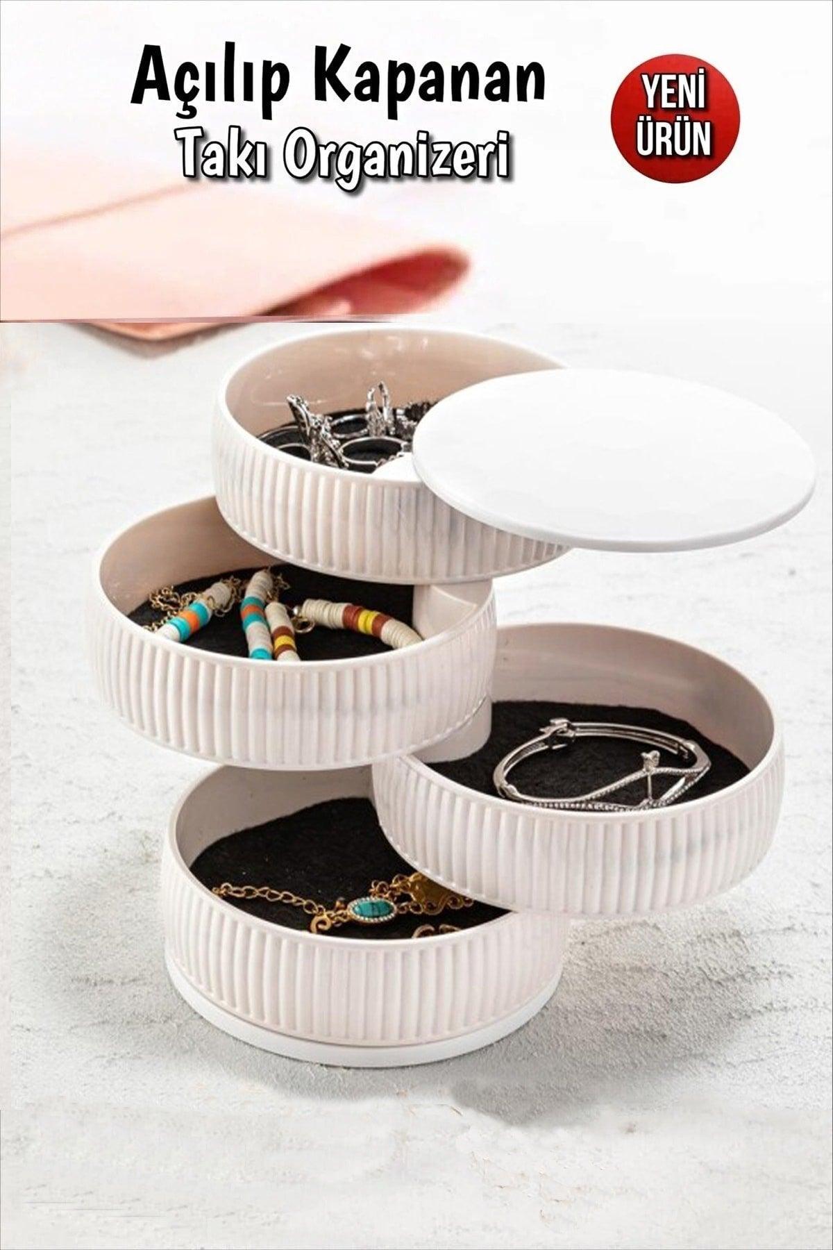 4-Storey Revolving Folding Jewelry Organizer