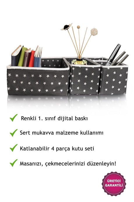 4 Pcs Drawer Organizer Box Multi-Purpose Cabinet Organizer Set - Swordslife