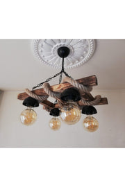 4 Lamps Vintage Rope Suspension Authentic Lighting - Swordslife