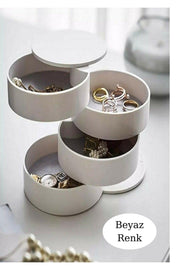 4 Tiers Rotating Jewelry Organizer - Jewelry Box Organizer - Ring Box - Necklace Box - Earring Box - Swordslife
