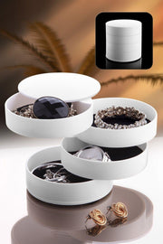 4 Tiers Rotating Cylinder Jewelry And Makeup Organizer - Swordslife