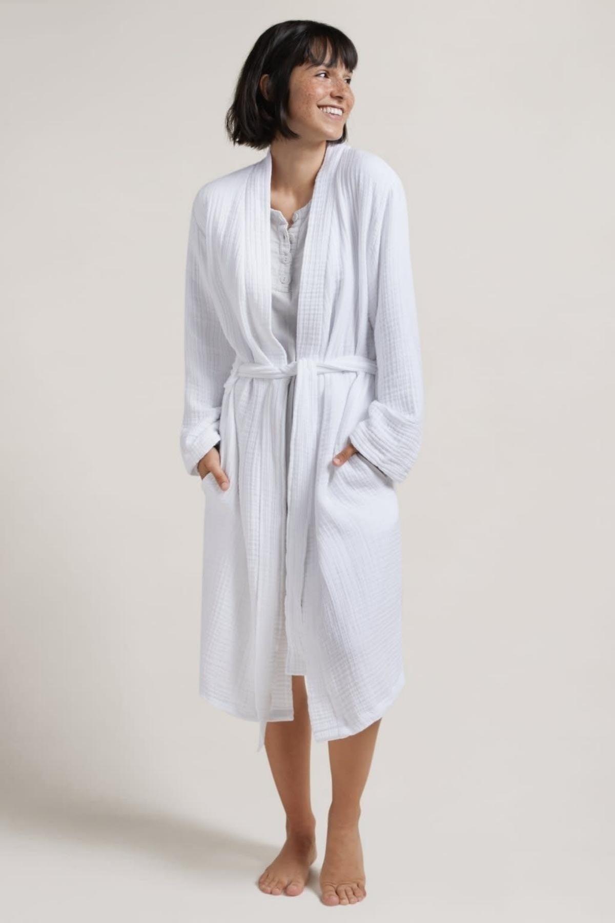 4 Layer Muslin Unisex Bathrobe Dressing Gown