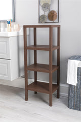 4 Tiers Plastic Shelving Unit Kitchen Shelf Bathroom Shelf Balcony Shelf Bathroom Organizer Coffee - Swordslife