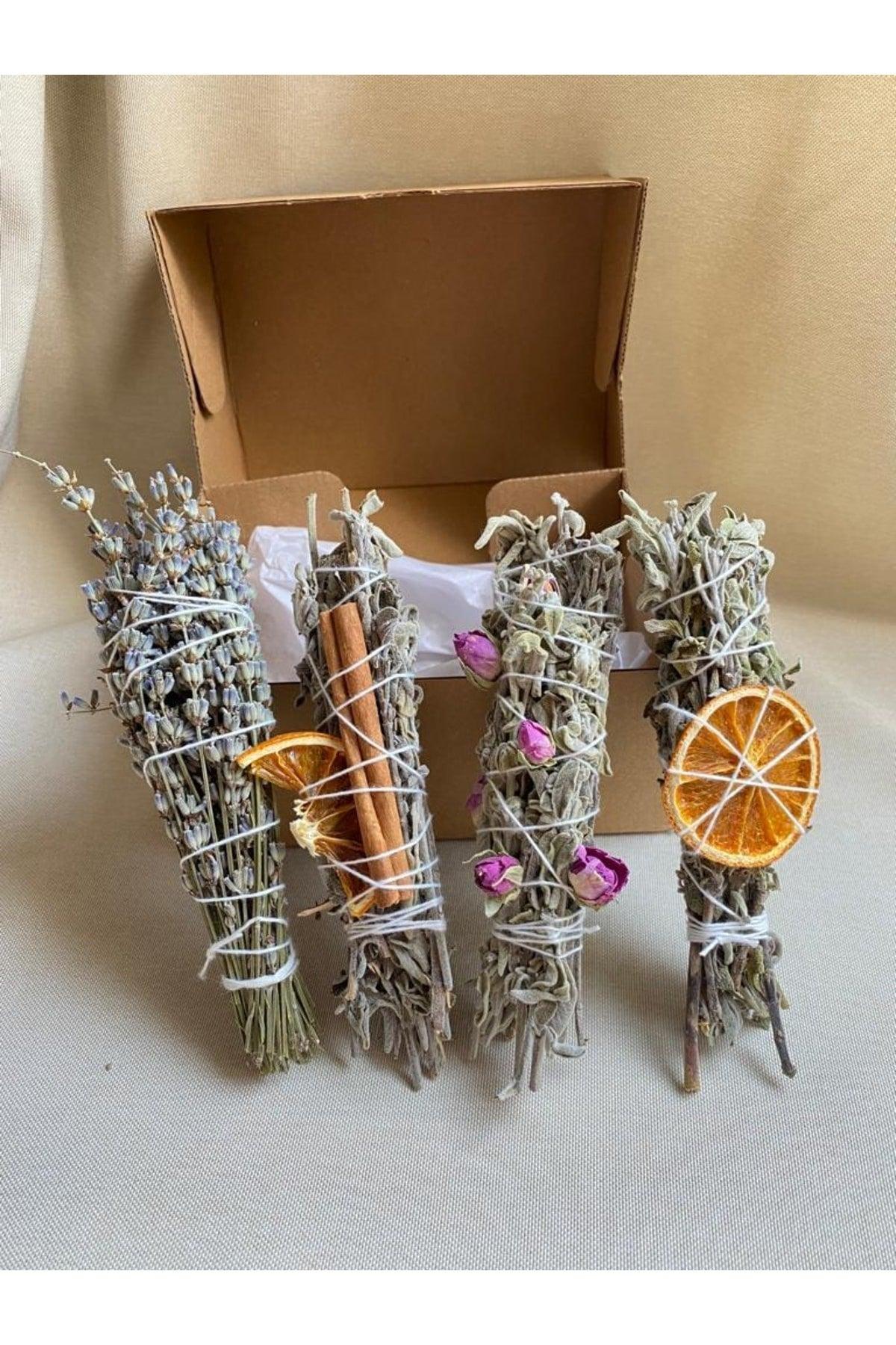 Set of 4 Abundance, Love, Energy and Purification Ritual: Sage, Lavender Set - Swordslife