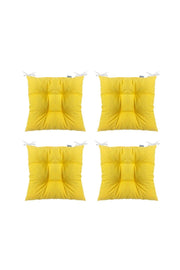 4-Piece Combination Pofidik Square Chair Cushion 40 X 40 Cm Yellow - Swordslife