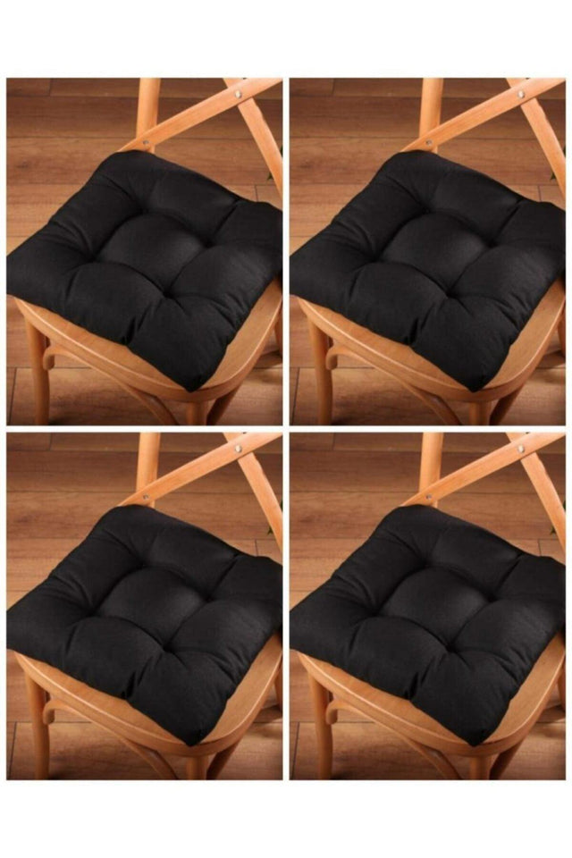 4 Lux Pofidik Black Chair Cushion Special