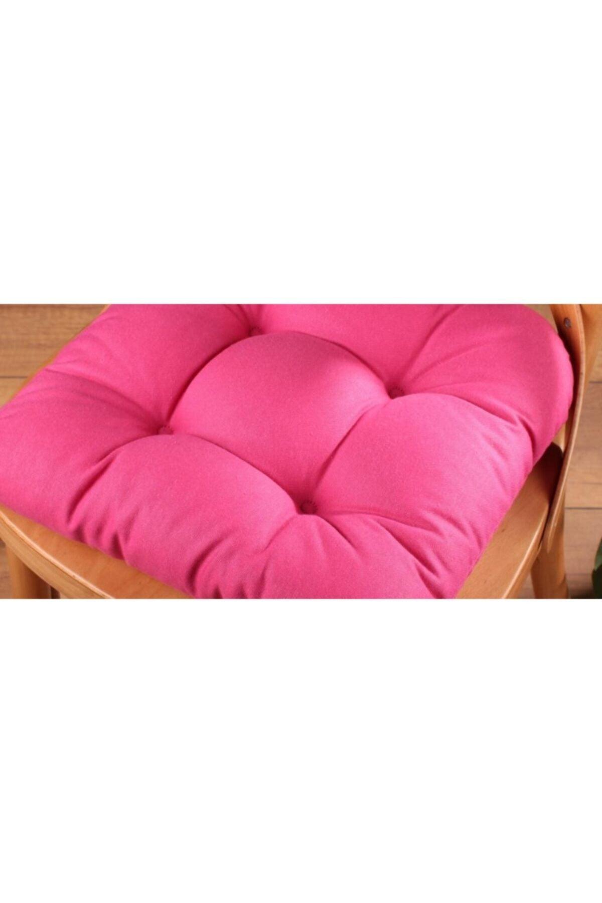 4 Pcs Lux Pofidic Fuchsia Chair Cushion Special Stitched Laced 40x40cm - Swordslife