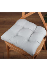 4 Pcs Lux Pofidik Gray Chair Cushion Special Stitched Laced 40x40cm - Swordslife