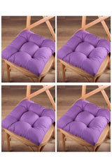 4 Pcs Luxury Pofidik Purple Chair Cushion Special Stitched Laced 40x40cm - Swordslife