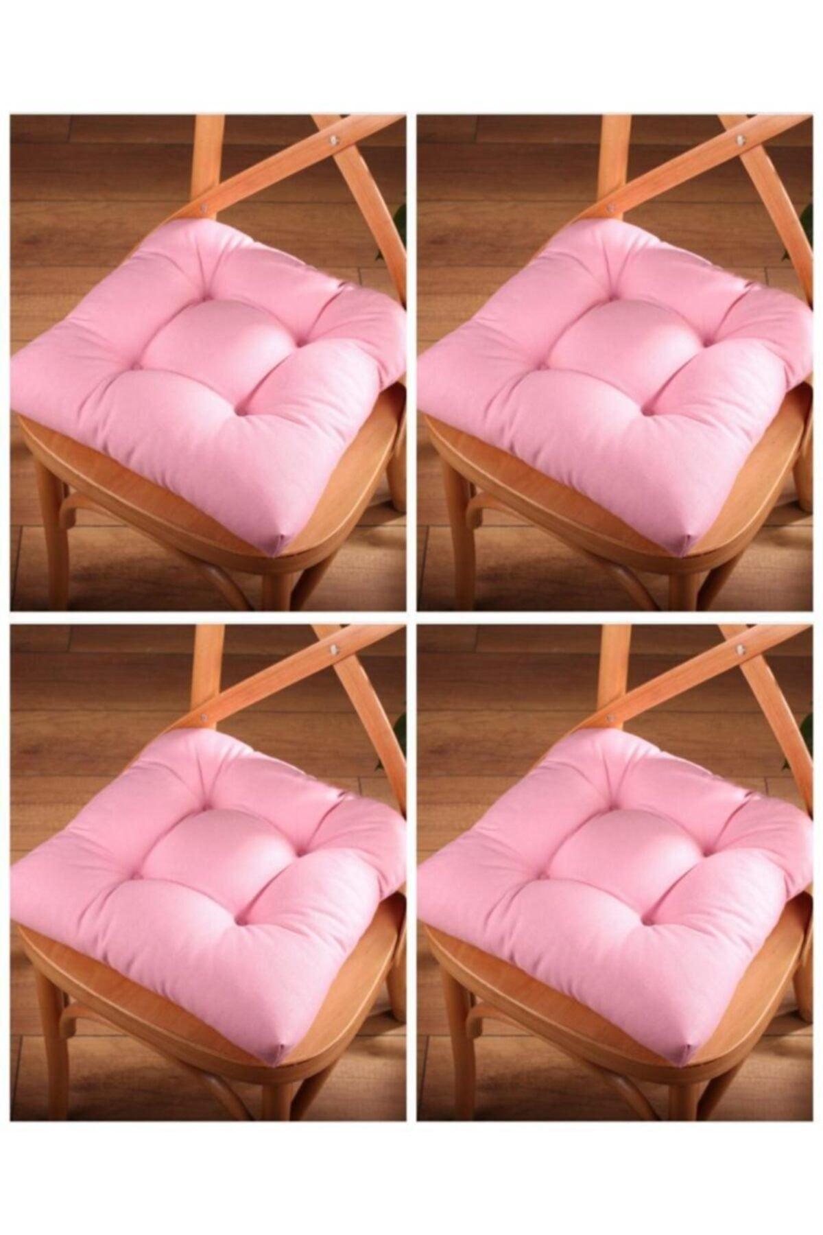 4 Lux Pofidik Pink Chair Cushion Special Stitched Laced 40x40cm - Swordslife