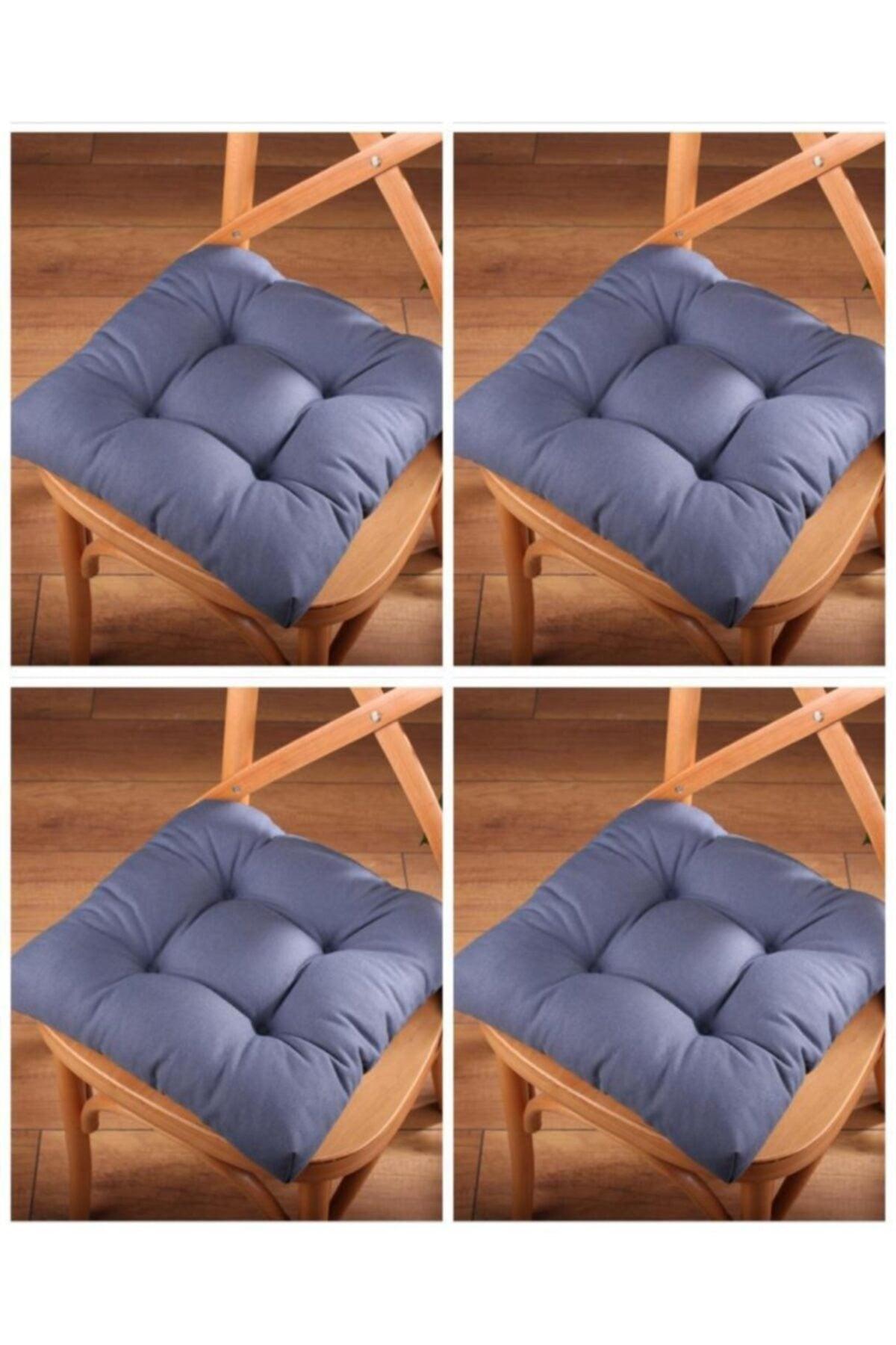 4 Pcs Lux Pofidik Petrol Chair Cushion Special Stitched Laced 40x40cm - Swordslife