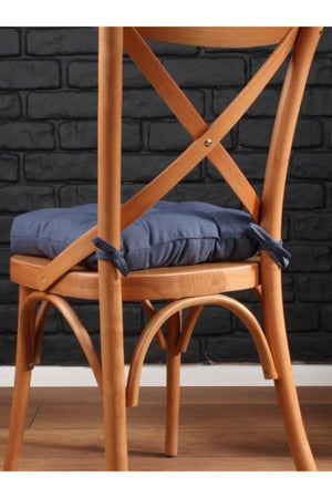 4 Pcs Lux Pofidik Petrol Chair Cushion Special Stitched Laced 40x40cm - Swordslife