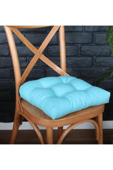 4 Pcs Lux Pofidic Turquoise Chair Cushion Special Stitched Laced 40x40cm - Swordslife