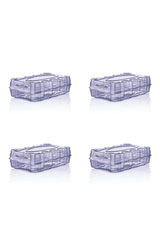 4 Pack Navy Blue Transparent Women's Shoe Box Premium - Swordslife