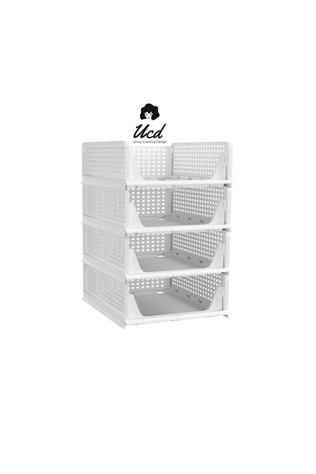Set of 4 Large Foldable Multi-Purpose Wardrobe Sliding Shelf Organizer - Swordslife
