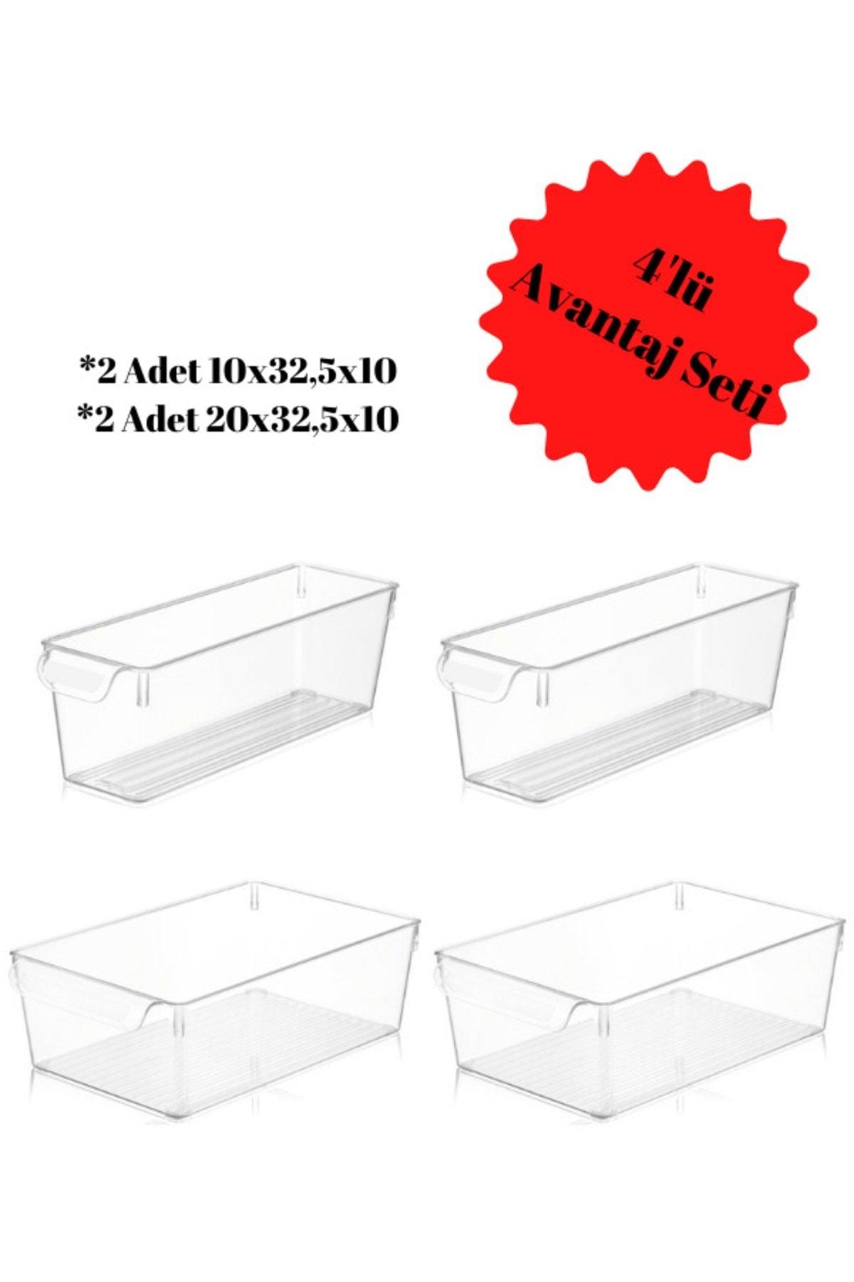 Set of 4 Refrigerator & Cabinet Organizer, Organizer Box - Swordslife