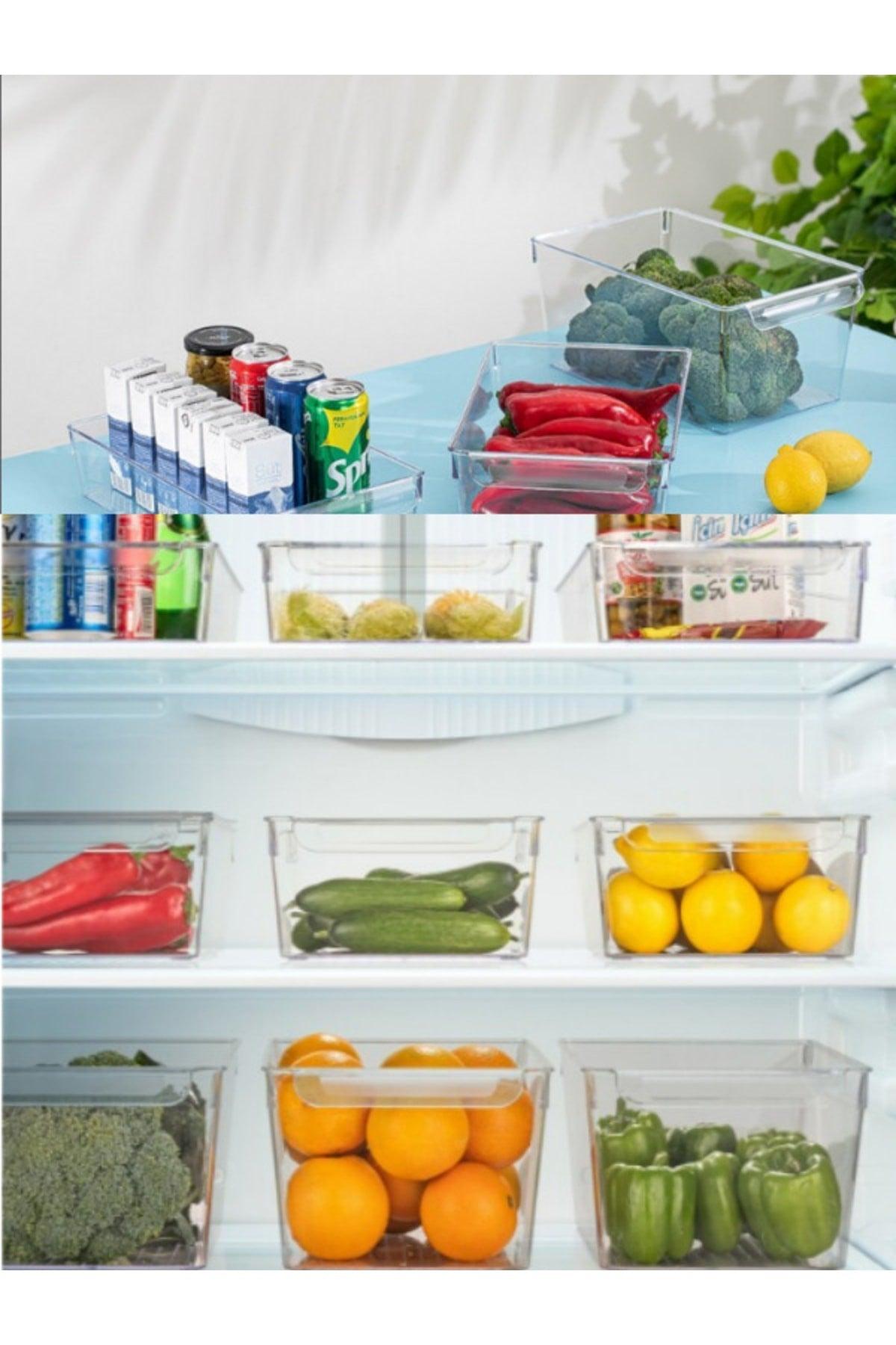 Set of 4 Refrigerator & Cabinet Organizer, Organizer Box - Swordslife