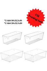 Set of 4 Refrigerator & Cabinet Organizer, Organizer Box - Swordslife