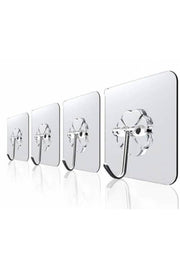 4 Pieces 6x6cm Transparent Strong Self